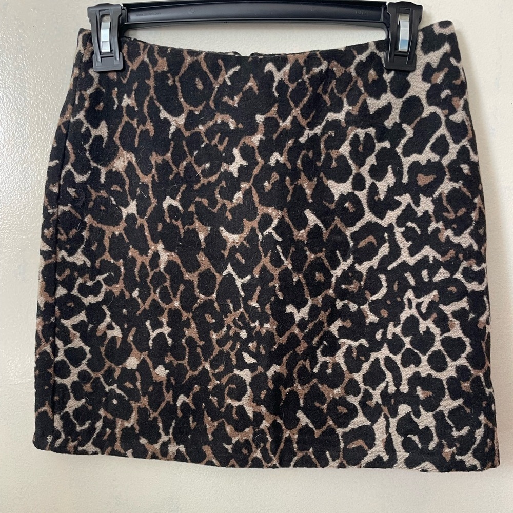 NWT Noisy May leaopard mini skirt size XS thick knit 90s grunge
